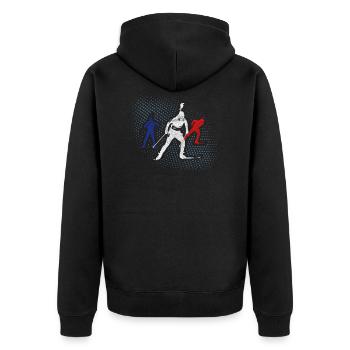 J'adore le cadeau d'hiver de tir tireur d'élite - Veste à capuche bio Premium Unisexe - noir - Dos - Nico (187cm)