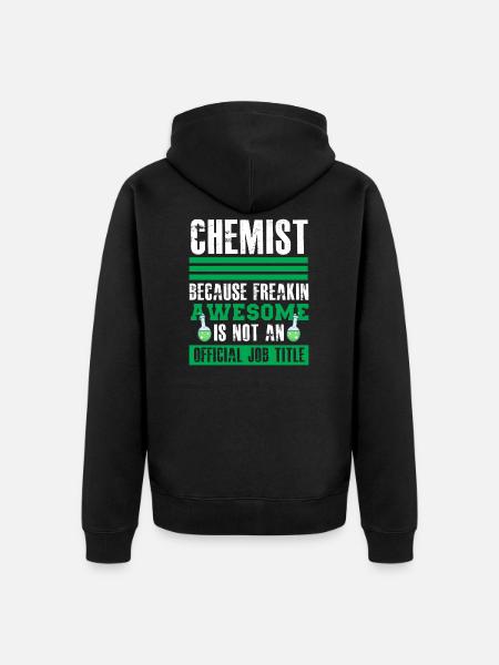 Chemist - Unisex Premium Organic Zip Hoodie - black