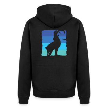 Capricorne - Veste à capuche bio Premium Unisexe - noir - Dos - Nico (187cm)