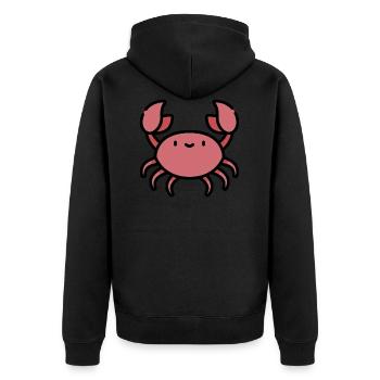 Crabe cancer cadeau idée - Veste à capuche bio Premium Unisexe - noir - Dos - Nico (187cm)