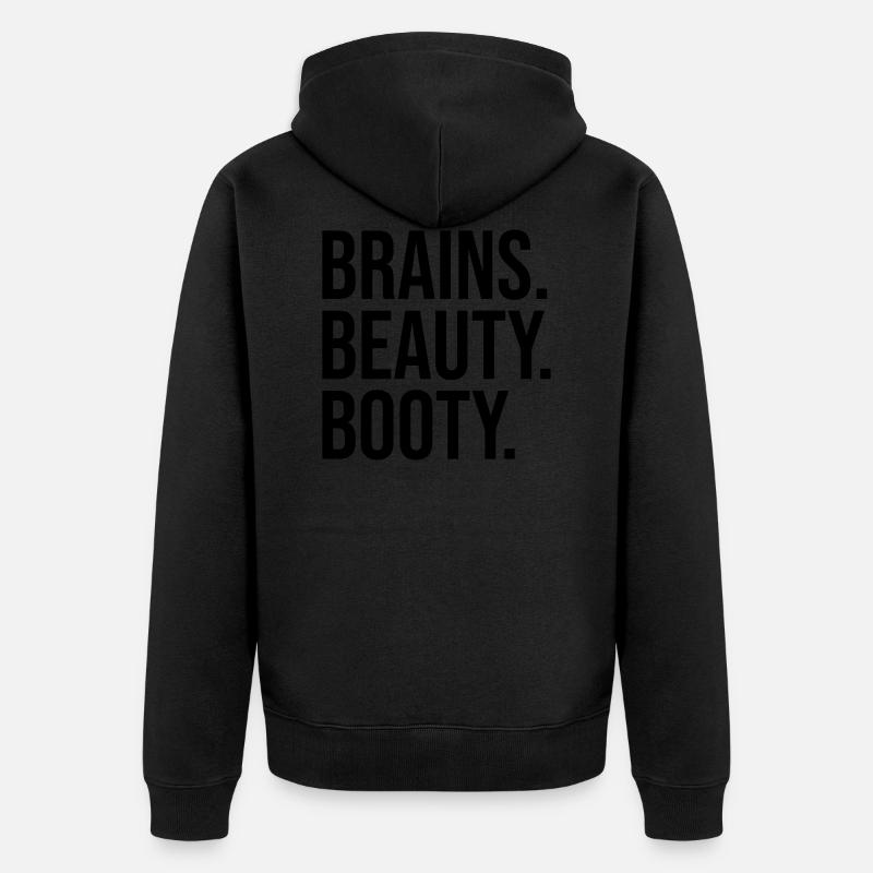 BOTY BEAUTY BRAIN - Veste à capuche bio Premium Unisexe - noir