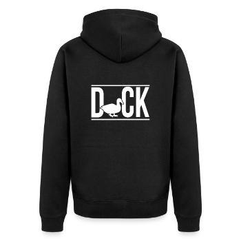 duck duck gift bird duckling - Unisex Premium Organic Zip Hoodie - black - Back - Nico (187cm)