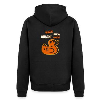 Duck duck gift bird duckling - Unisex Premium Organic Zip Hoodie - black - Back - Nico (187cm)