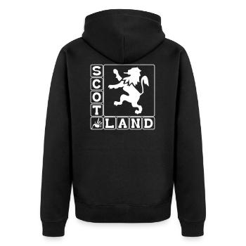 Scotland 1 vector - Veste à capuche bio Premium Unisexe - noir - Dos - Nico (187cm)