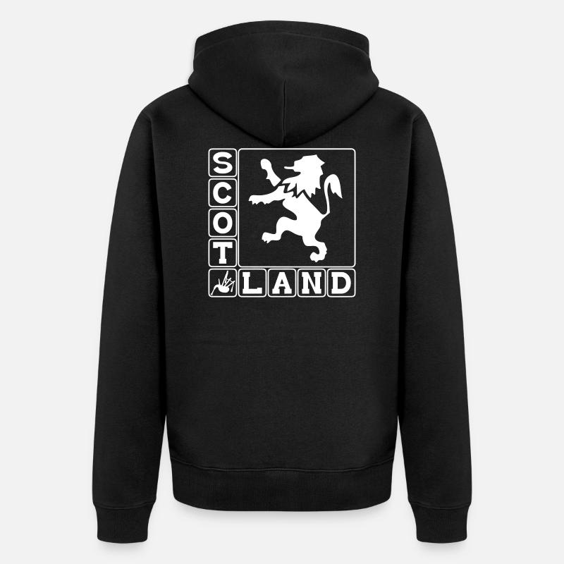 Scotland 1 vector - Unisex Premium Bio Zip Hoodie - Schwarz