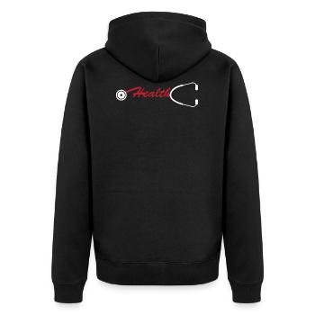 Médecine santé - Veste à capuche bio Premium Unisexe - noir - Dos - Nico (187cm)