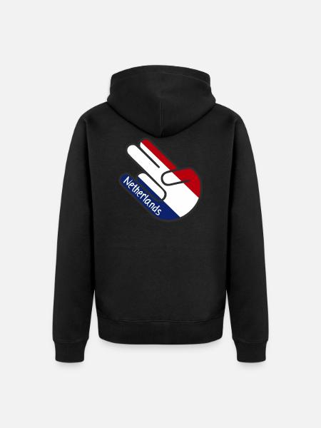 Shocker Netherlands gift - Unisex Premium Organic Zip Hoodie - black