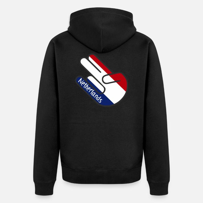Shocker Netherlands Geschenk - Unisex Premium Bio Zip Hoodie - Schwarz