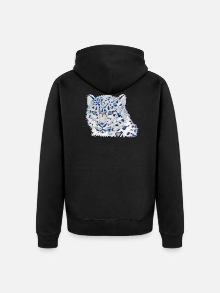 Leopard - Unisex Premium Bio Zip Hoodie - Schwarz