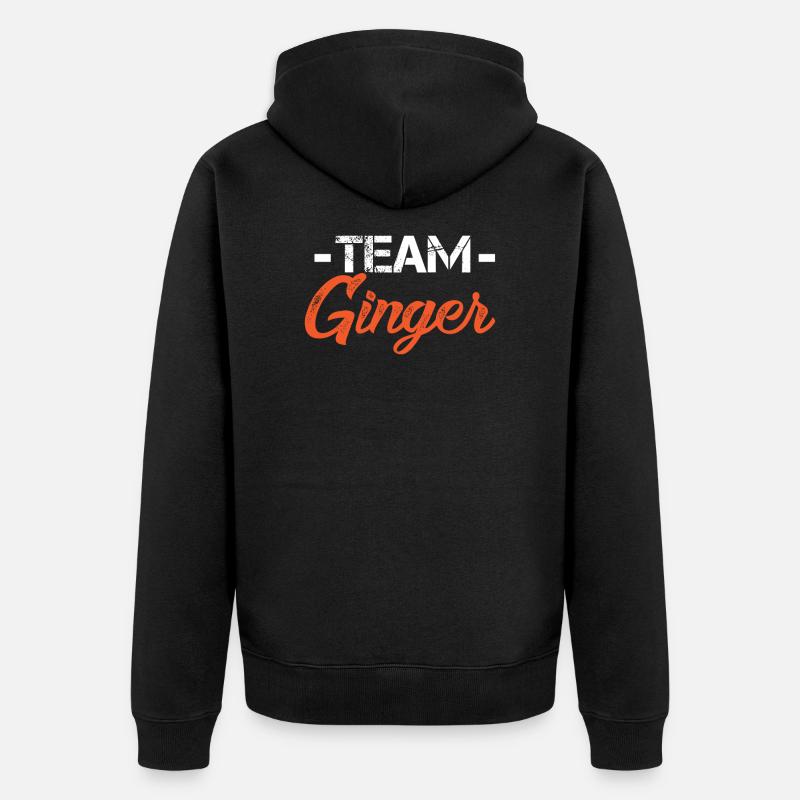 Équipe gingembre - Veste à capuche bio Premium Unisexe - noir