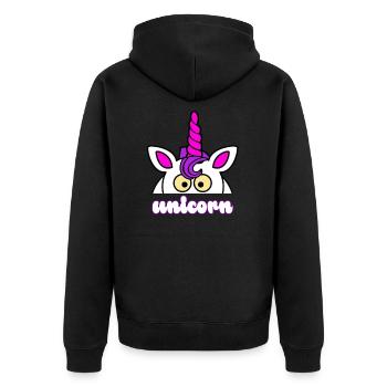 Chemise de licorne - Veste à capuche bio Premium Unisexe - noir - Dos - Nico (187cm)