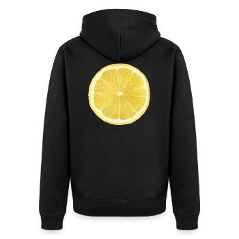 citron - Veste à capuche bio Premium Unisexe - noir - Dos - Nico (187cm)