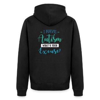 J'ai l'autisme - Veste à capuche bio Premium Unisexe - noir - Dos - Nico (187cm)
