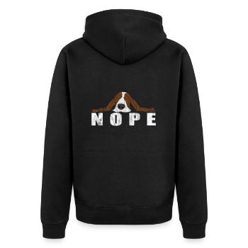 Beagle Nope - Veste à capuche bio Premium Unisexe - noir - Dos - Nico (187cm)