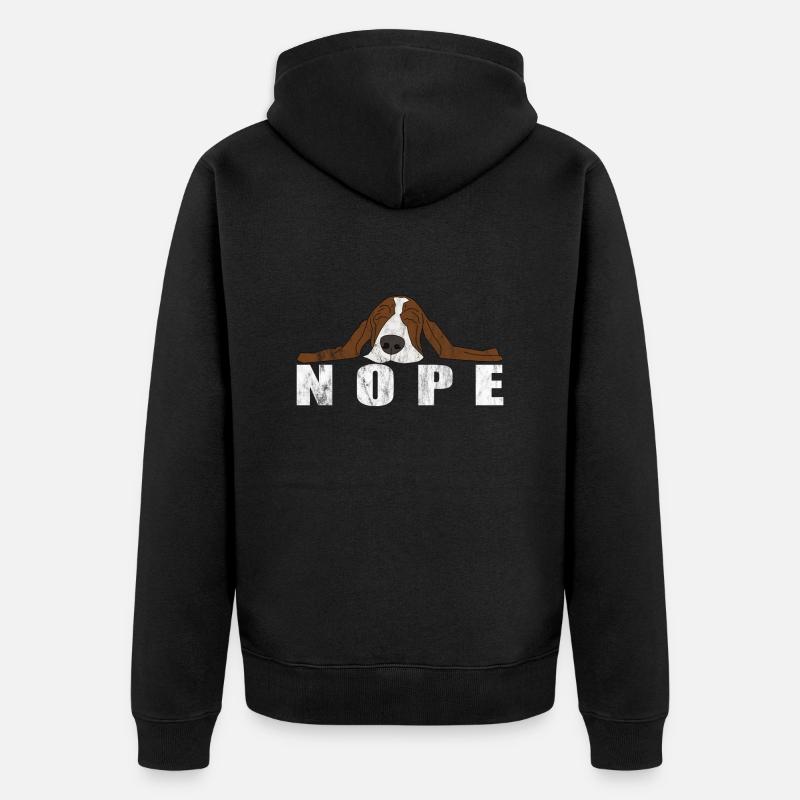 Beagle Nope - Veste à capuche bio Premium Unisexe - noir