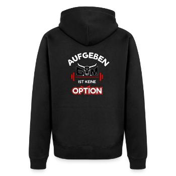 Abandonner n'est pas une option - Sport Fitness GYM - Veste à capuche bio Premium Unisexe - noir - Dos - Nico (187cm)