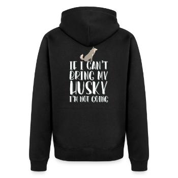 Pas sans husky - Veste à capuche bio Premium Unisexe - noir - Dos - Nico (187cm)