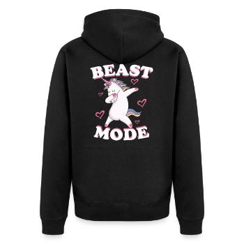 Mode bête - Veste à capuche bio Premium Unisexe - noir - Dos - Nico (187cm)
