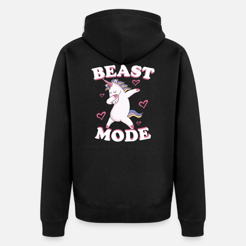 Biest Modus - Unisex Premium Bio Zip Hoodie - Schwarz