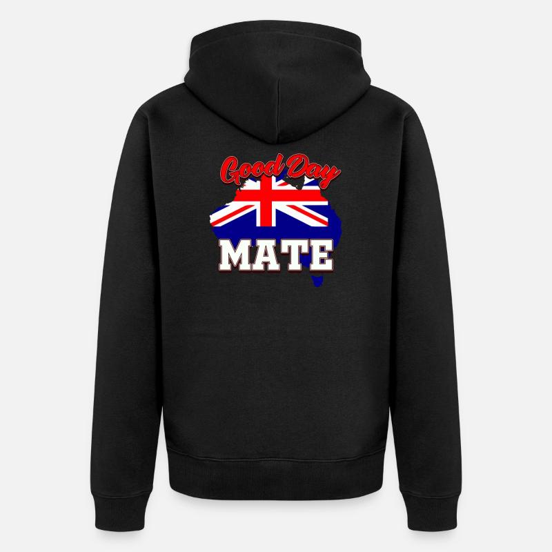 Flagge Australien - Unisex Premium Bio Zip Hoodie - Schwarz