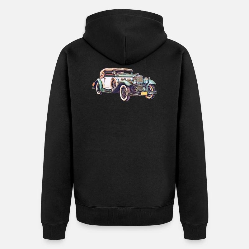 Voiture Oldtimer - Veste à capuche bio Premium Unisexe - noir