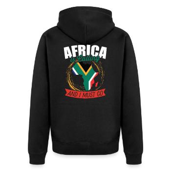 La réputation de l’Afrique - Veste à capuche bio Premium Unisexe - noir - Dos - Nico (187cm)