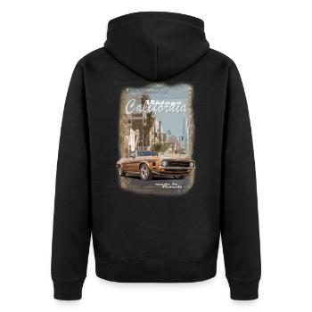 FoMu 2019 Shirt 121 sans marque ni emblème - Veste à capuche bio Premium Unisexe - noir - Dos - Nico (187cm)