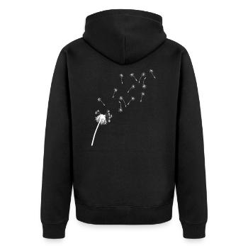 pissenlit - Veste à capuche bio Premium Unisexe - noir - Dos - Nico (187cm)