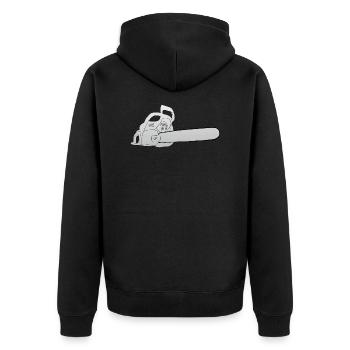 scie à chaîne - Veste à capuche bio Premium Unisexe - noir - Dos - Nico (187cm)