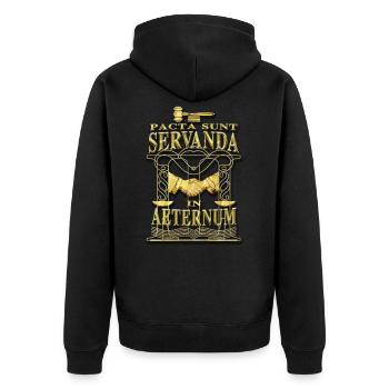 Pacta Sunt Servanda - Veste à capuche bio Premium Unisexe - noir - Dos - Nico (187cm)