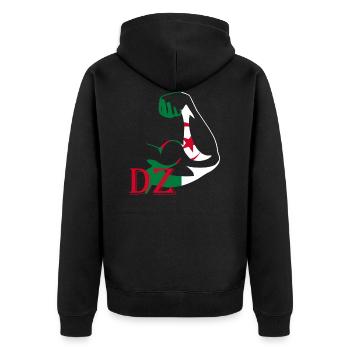 Algérie en force - Veste à capuche bio Premium Unisexe - noir - Dos - Nico (187cm)