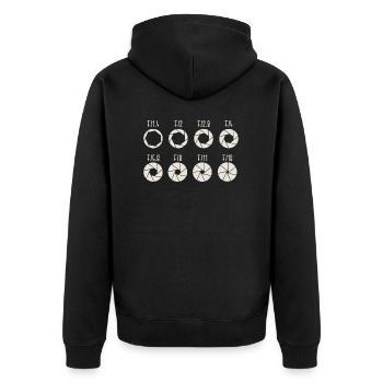 Aperture Aperture Mirror Reflex Gift - Unisex Premium Organic Zip Hoodie - black - Back - Nico (187cm)