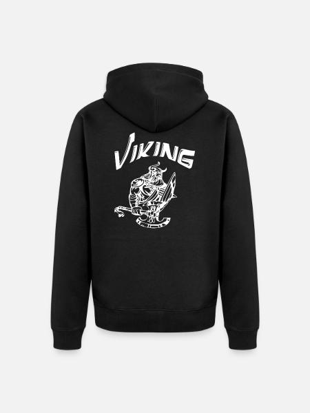 Viking Viking White - Unisex Premium Organic Zip Hoodie - black