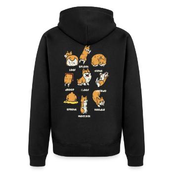 Corgi s - Veste à capuche bio Premium Unisexe - noir - Dos - Nico (187cm)