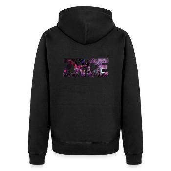 ZRCE, Kroatien, Europa - Unisex Premium Bio Zip Hoodie - Schwarz - Hinten - Nico (187cm)