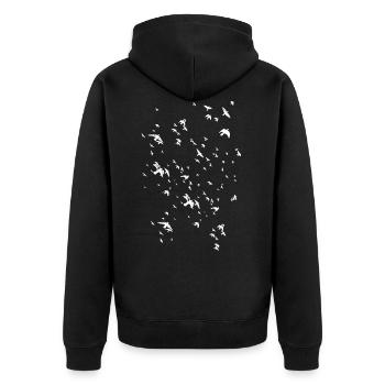 liberté liberté oiseaux oiseau voegel oiseau 2reborn w - Veste à capuche bio Premium Unisexe - noir - Dos - Nico (187cm)