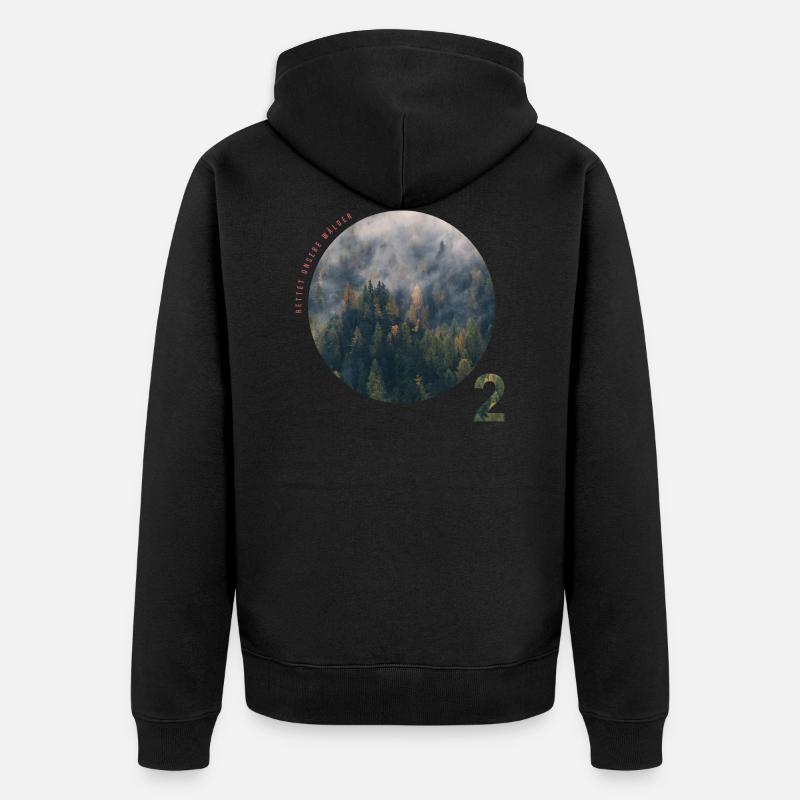 Sauvez nos forêts - Veste à capuche bio Premium Unisexe - noir