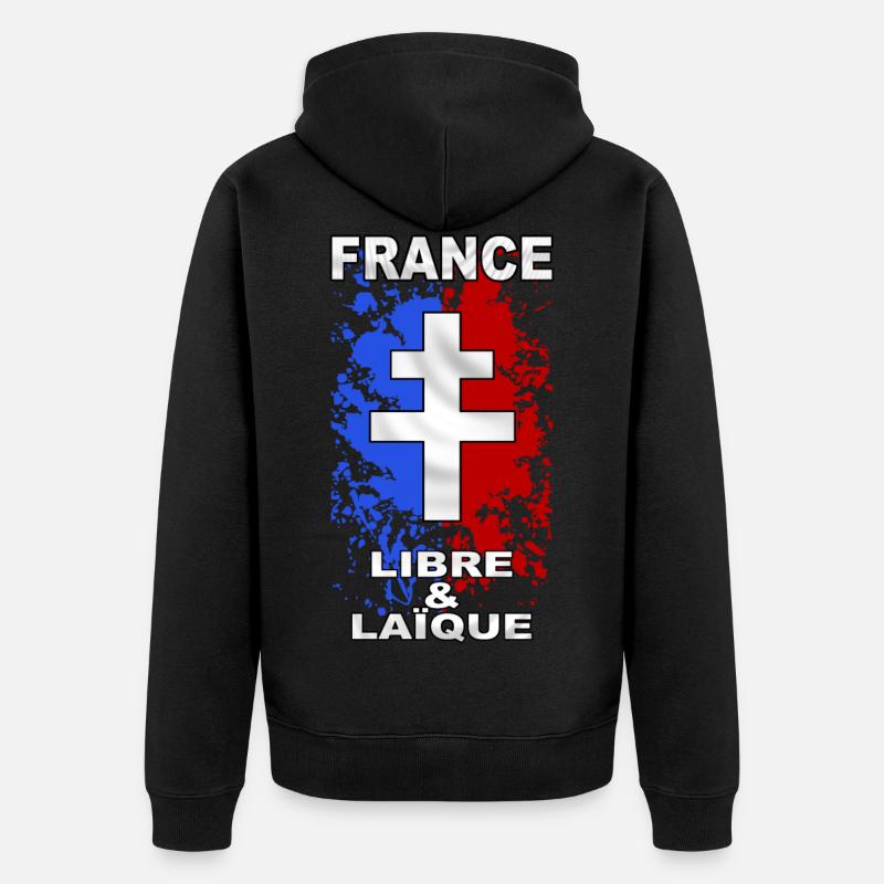 Croix de Lorraine - Veste à capuche bio Premium Unisexe - noir