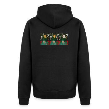 Funny Van Gogh Van Goghing Van Gone - Unisex Premium Organic Zip Hoodie - black - Back - Nico (187cm)