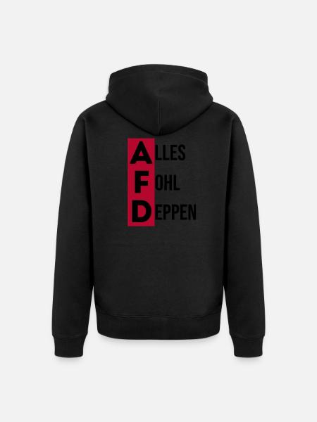 FCK AFD - Unisex Premium Organic Zip Hoodie - black
