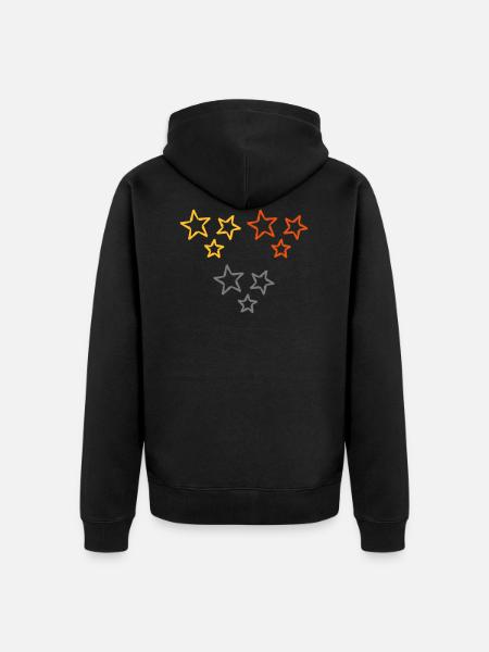 Little stars - Unisex Premium Organic Zip Hoodie - black