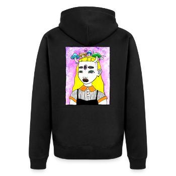 Fille Champignon Magique Trippy - Veste à capuche bio Premium Unisexe - noir - Dos - Nico (187cm)