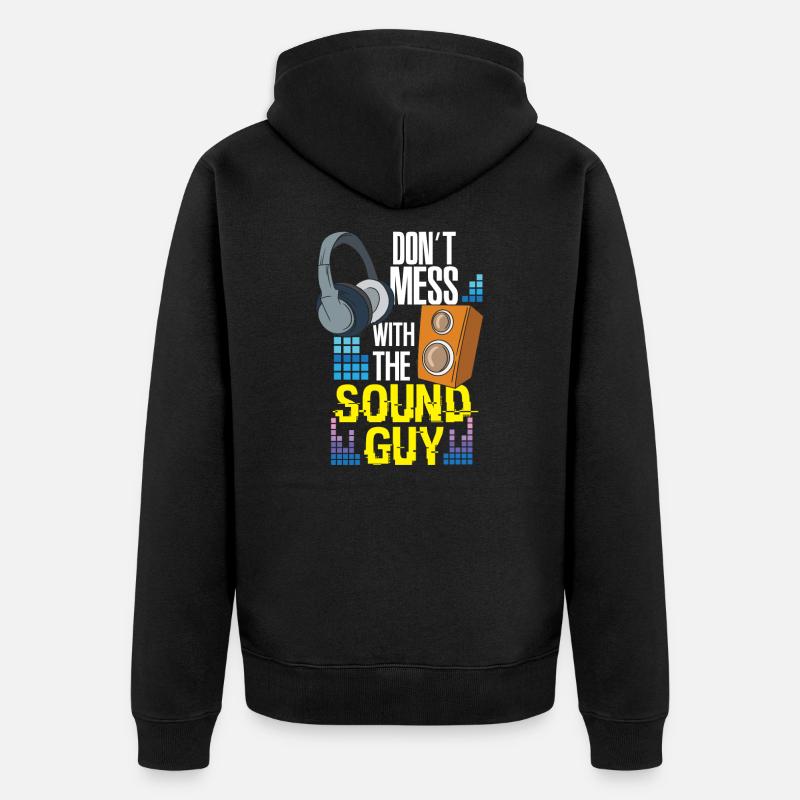 DJ Musik Soundtechniker Tontechniker - Unisex Premium Bio Zip Hoodie - Schwarz