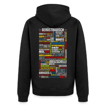 Scaffolding craftsman shirt printed - Unisex Premium Organic Zip Hoodie - black - Back - Nico (187cm)