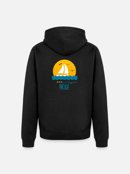 Vacation Mode - Holiday - Unisex Premium Organic Zip Hoodie - black