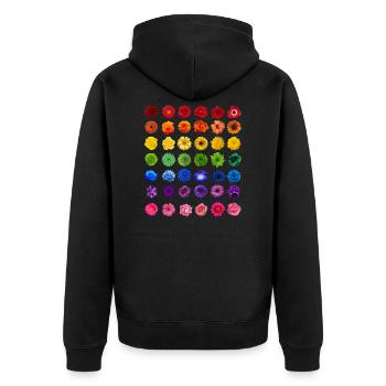 Fleurs fleurs fleurs fleurs de printemps cadeau - Veste à capuche bio Premium Unisexe - noir - Dos - Nico (187cm)
