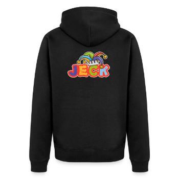 Motif Jeck pour faire la fête à Cologne au carnaval - Veste à capuche bio Premium Unisexe - noir - Dos - Nico (187cm)