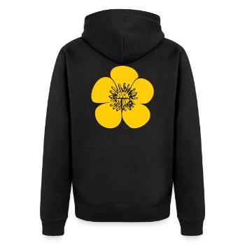 Saugen Sie es auf Buttercup Autismus - Unisex Premium Bio Zip Hoodie - Schwarz - Hinten - Nico (187cm)