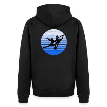 Figure skating pair skating - Unisex Premium Organic Zip Hoodie - black - Back - Nico (187cm)