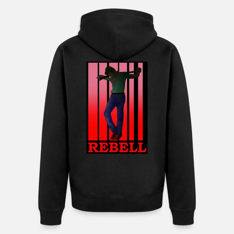 Un rebelle - Veste à capuche bio Premium Unisexe - noir